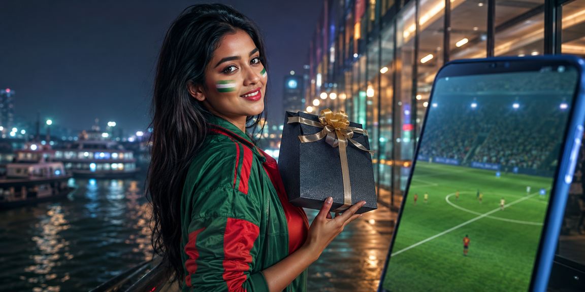 A user in Dhaka enjoying cricket betting on rajwin22 via mobile
